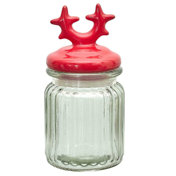 Słoik z pokrywką w kształcie rogów