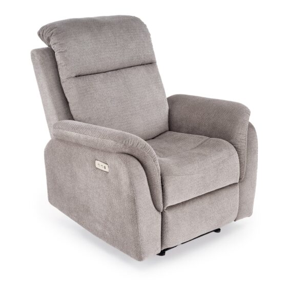 GALEON fotel wypoczynkowy z funkcją elektrycznego rozkładania, popielaty