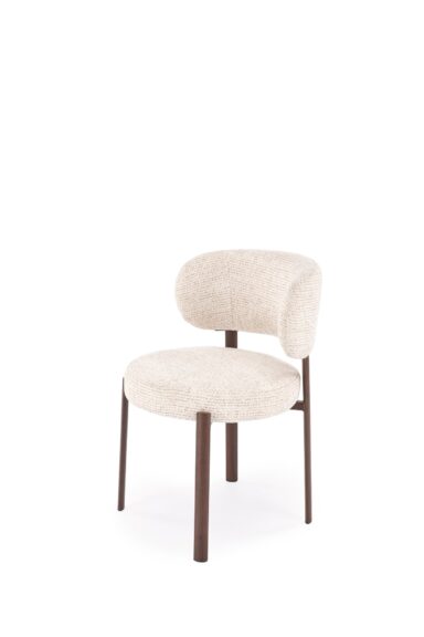 K605 krzesło jasny beżowy / orzechwy