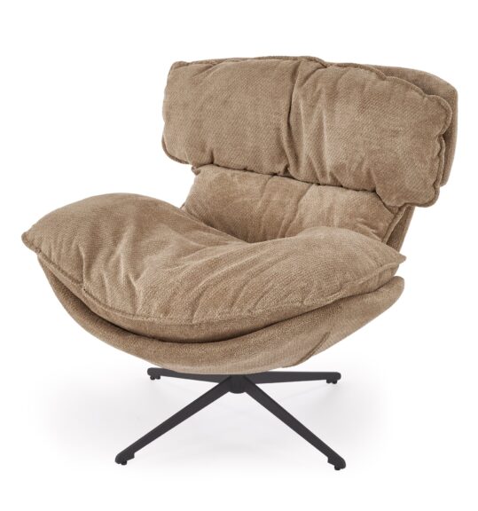 ROGER fotel wypoczynkowy brązowy