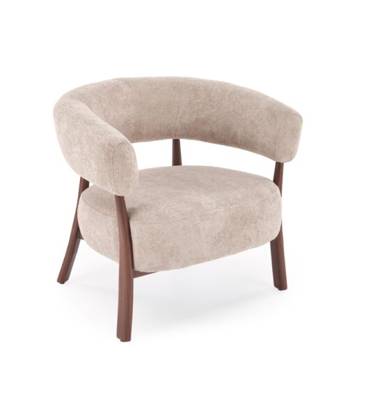 UDON fotel wypoczynkowy cappuccino / orzech