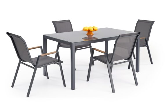 HOVER stół ogrodowy, popielaty / antracytowy