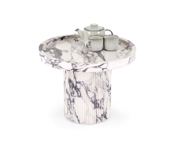 AMARETTO ława, biały marmur