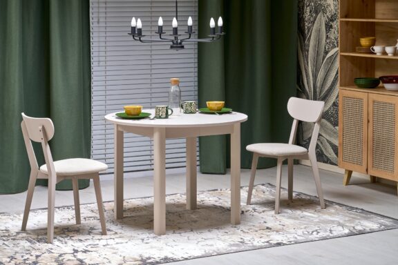 RINGO stół kolor blat kaszmir, nogi - kaszmir (102-142x102x76 cm)