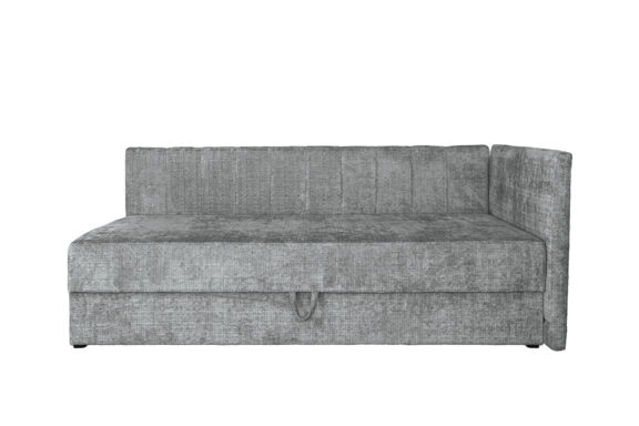 RICKY 90 łóżko z pojemniekiem na pościel i wbudowanym materacem popielaty