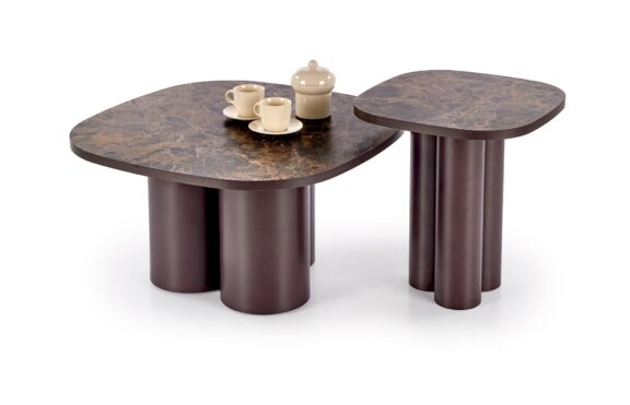 CORDINA S ława brązowy marmur / brązowy