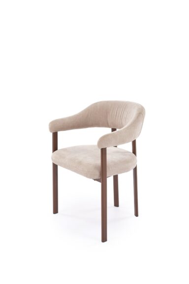 K616 krzesło beżowy / orzechowy