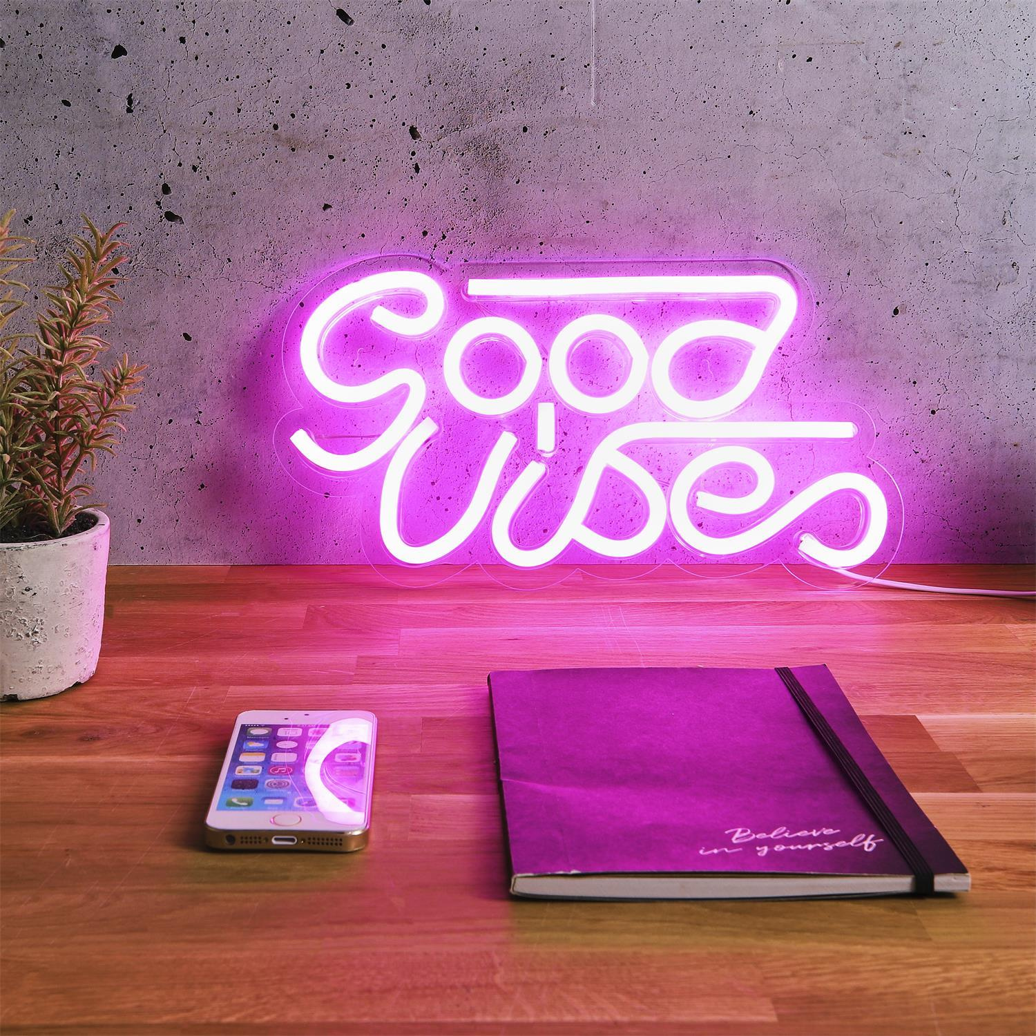 Lampa Good Vibes Neon LED - obrazek 2