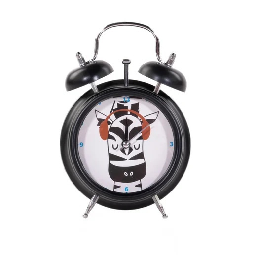 Zegarek budzik Zebra czarny