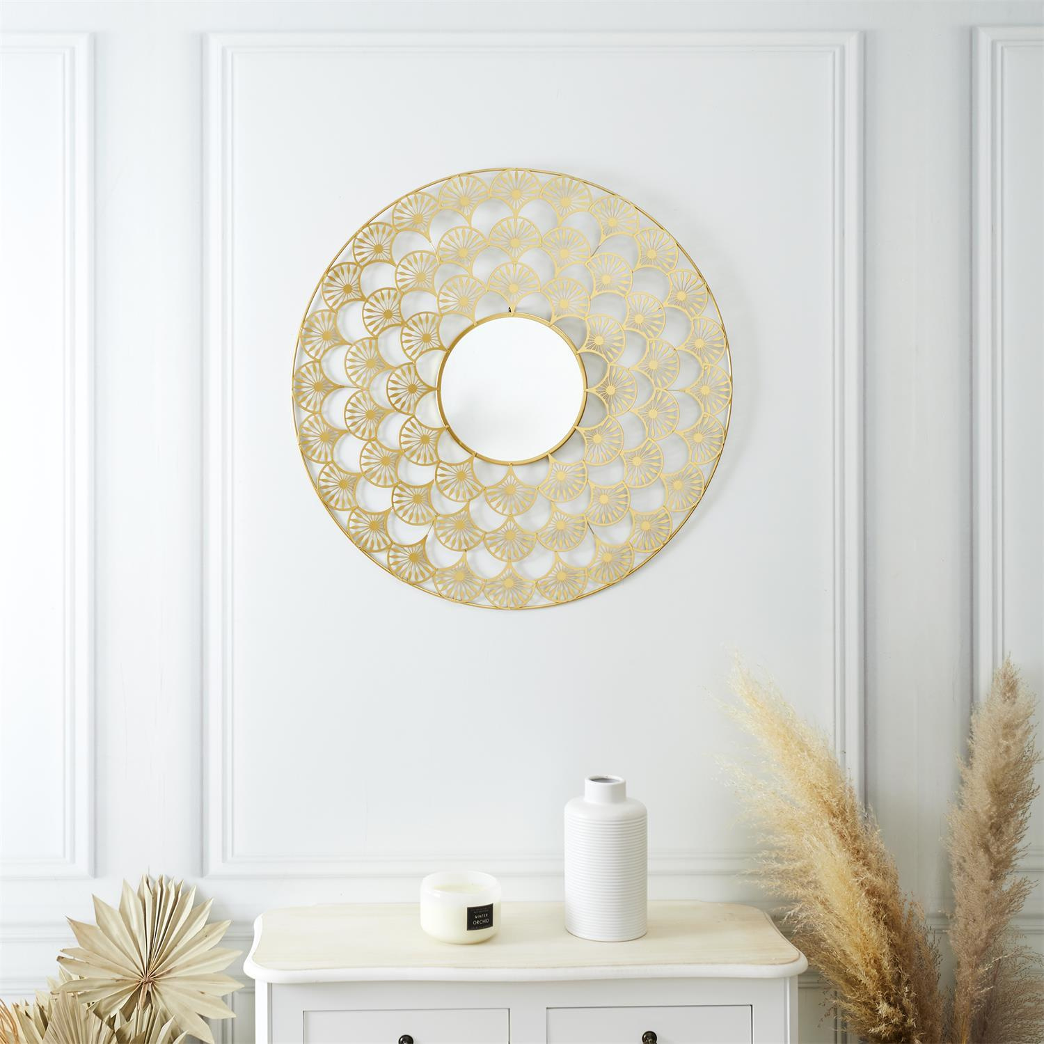 Lustro Mandala 70cm złota - obrazek 4