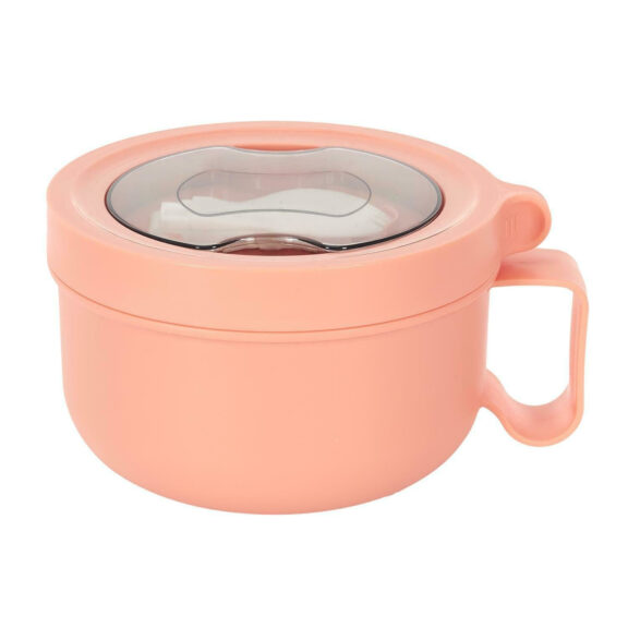 Okrągły Lunch box pomarańczowy