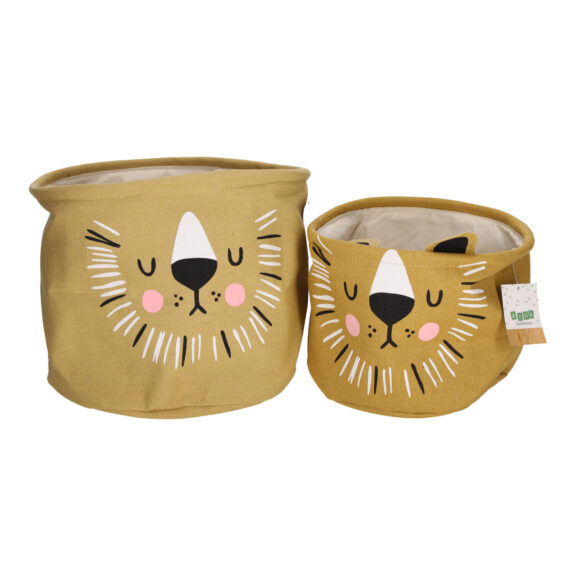 Zestaw 2 koszy Lew z tkaniny