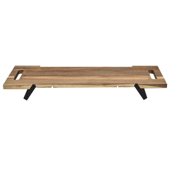 Deska ekspozycyjna z akacji z metalową