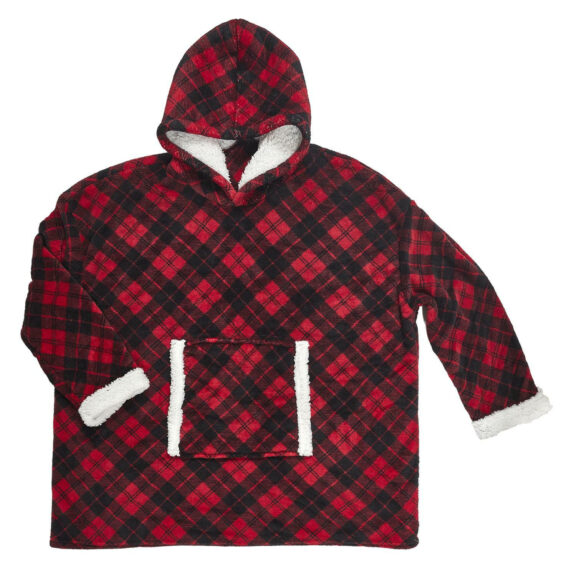 Bluza ocieplana w kratę/ snuddie