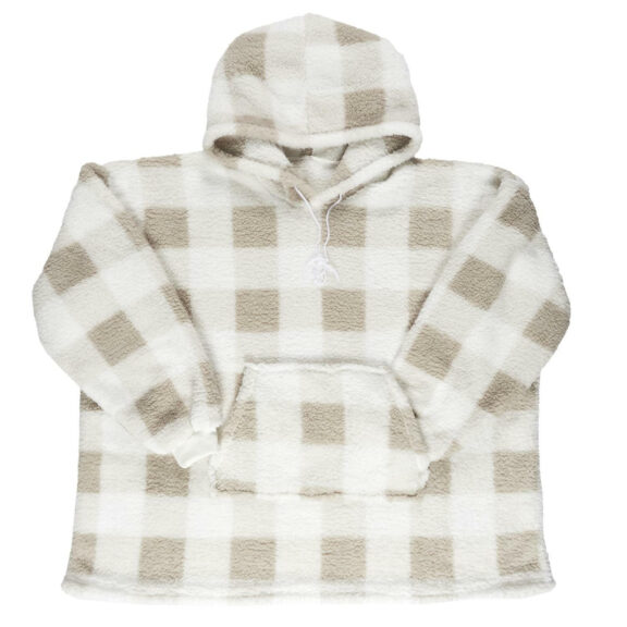 Bluza ocieplana długa/ snuddie w kratę