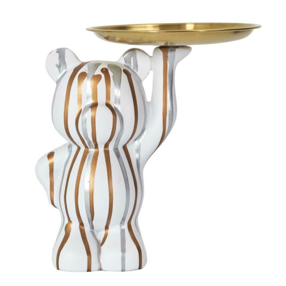 Figurka Miś z tacą do przechowywania