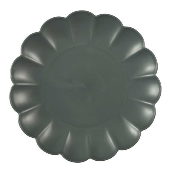 Talerz deserowy Iris 20,5cm szary ciemny