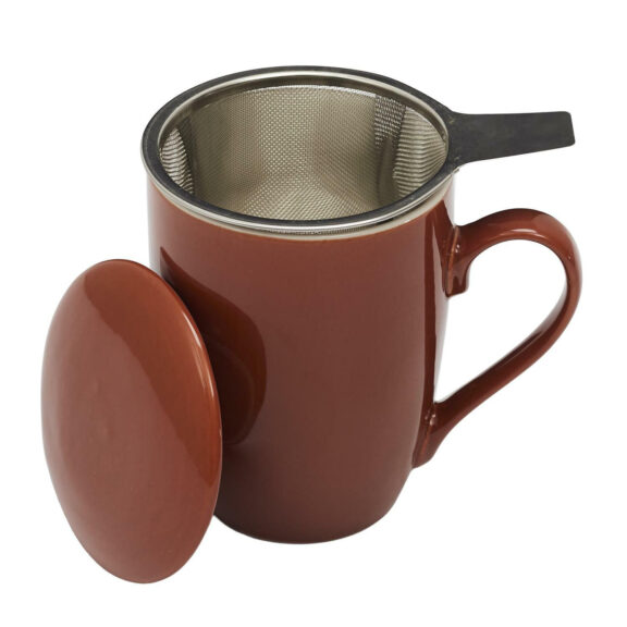 Kubek Mira pomarańczowy z zaparzaczem