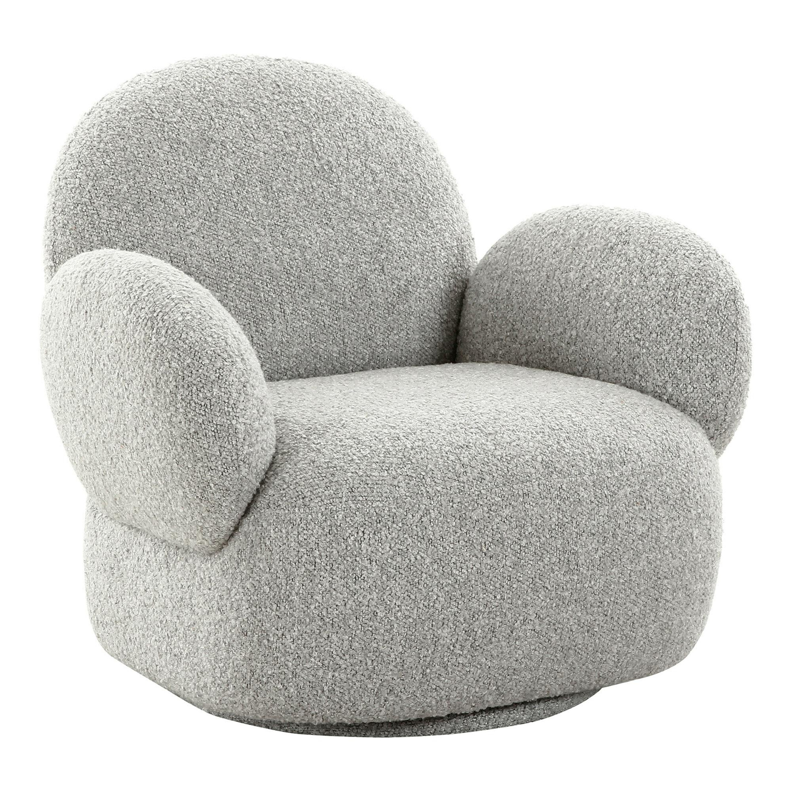 Fotel Messina obrotowy boucle szary