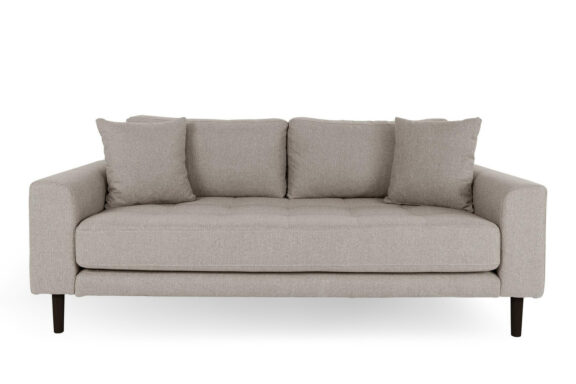 Sofa Lido 2,5 beżowa ciemna/ nogi czarne