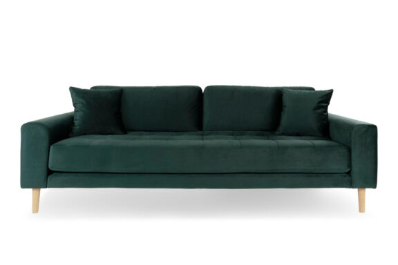 Sofa Lido 3 butelkowa zieleń/ nogi