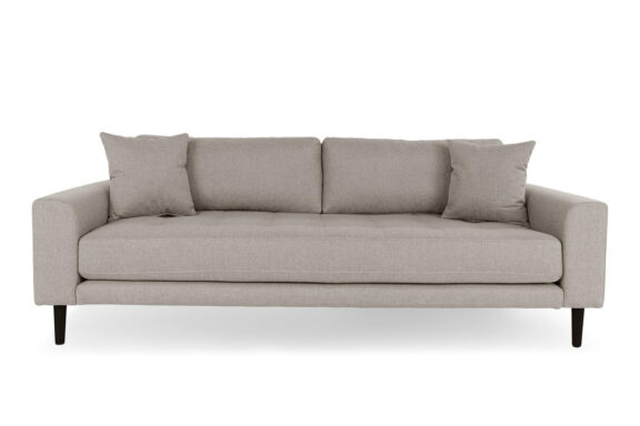 Sofa Lido 3 beżowa ciemna/ nogi czarne