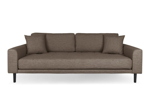 Sofa Lido 3 brązowa/ nogi czarne
