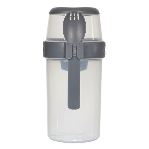 Lunch box z 3 przegródkami szary