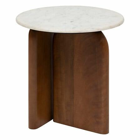 Stolik Nanda mango/marmur biały