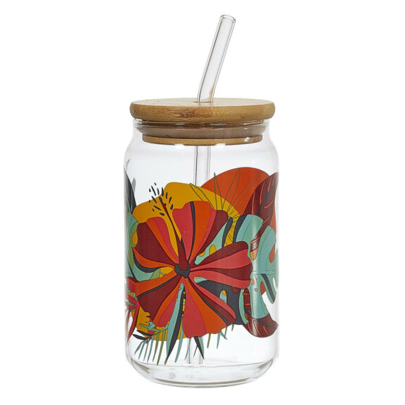 Szklanka Exotic Paradise 450ml ze słomką