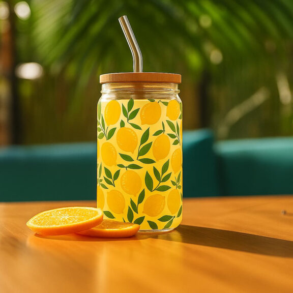 Szklanka z pokrywką i słomką Soleo 530ml