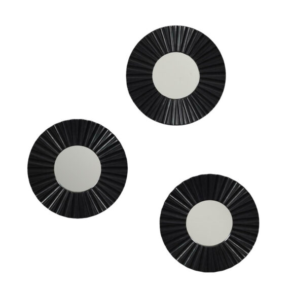 Zestaw 3 luster Origami czarne