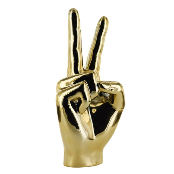 Dekoracja, figurka Dłoń Victoria złota