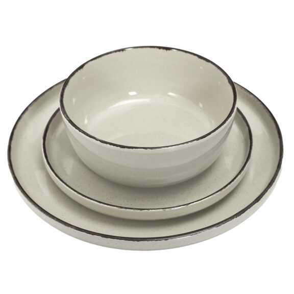 Zestaw obiadowy Temp na 4 osoby beżowy