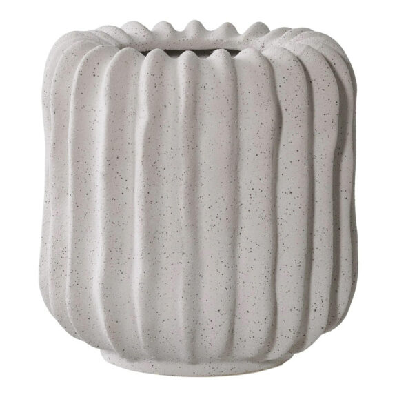 Doniczka/osłonka ceramiczna Lamell szara