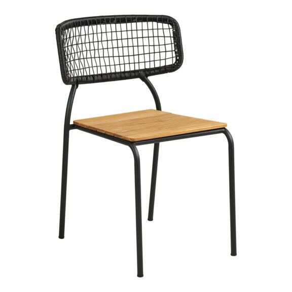 Krzesło Nashville tekowe czarne
