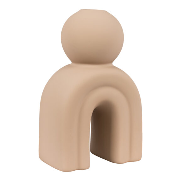 Świecznik brązowy ceramiczny na 1 świecę