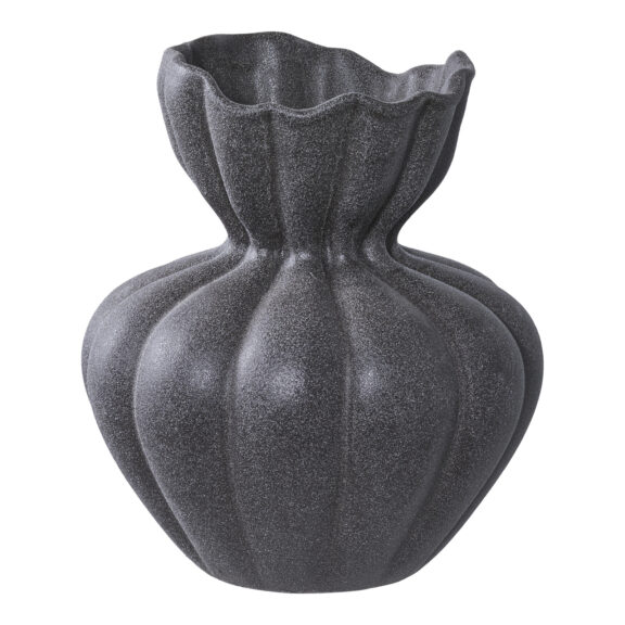 Wazon ceramiczny czarny sakwa 19,4cm