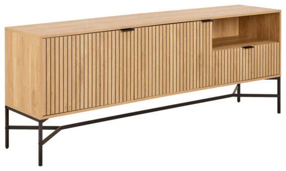 Komoda Jaipur dąb bielony/czarny