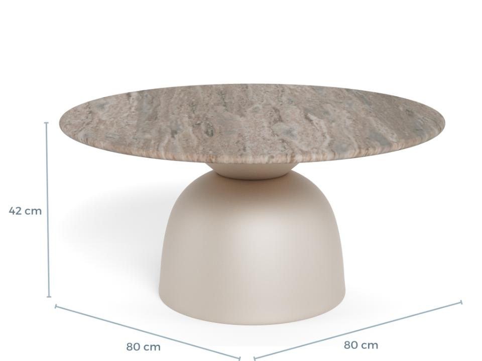 Stolik kawowy Ferrol 80cm szary - obrazek 7