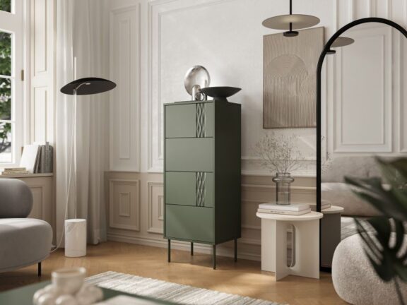 TRESSE komoda 4S zielony