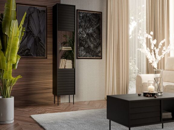 CORTINA witryna czarny/czarny