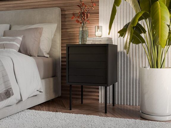 CORTINA szafki nocne czarny/czarny