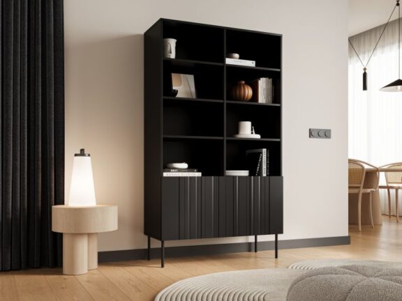 ISLA regał 100 czarny mat