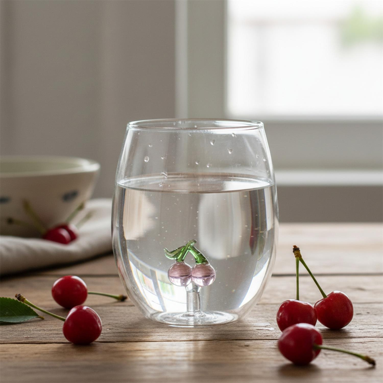 Szklanka z owocem 400ml wiśnie - obrazek 2