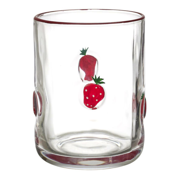 Szklanka w owoce truskawki 390ml
