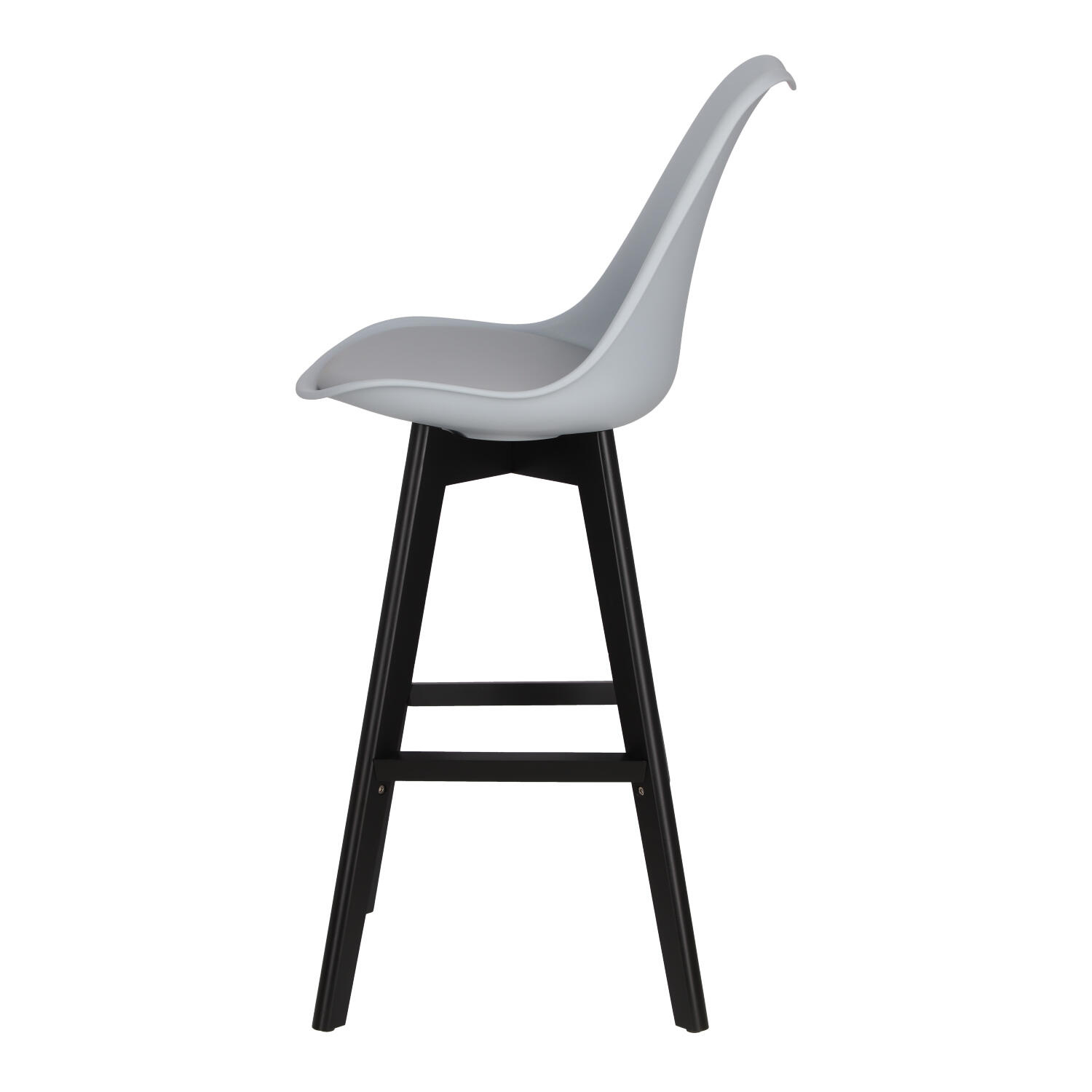 Stołek barowy Norden wood black high PP - obrazek 3