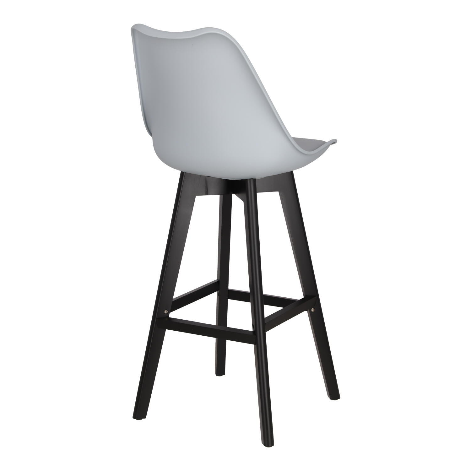 Stołek barowy Norden wood black high PP - obrazek 5