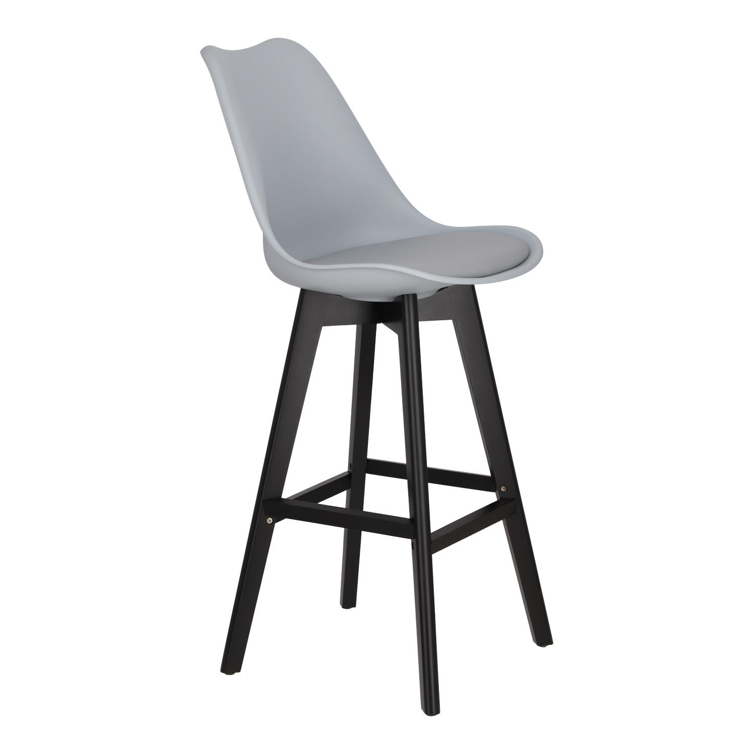 Stołek barowy Norden wood black high PP - obrazek 8