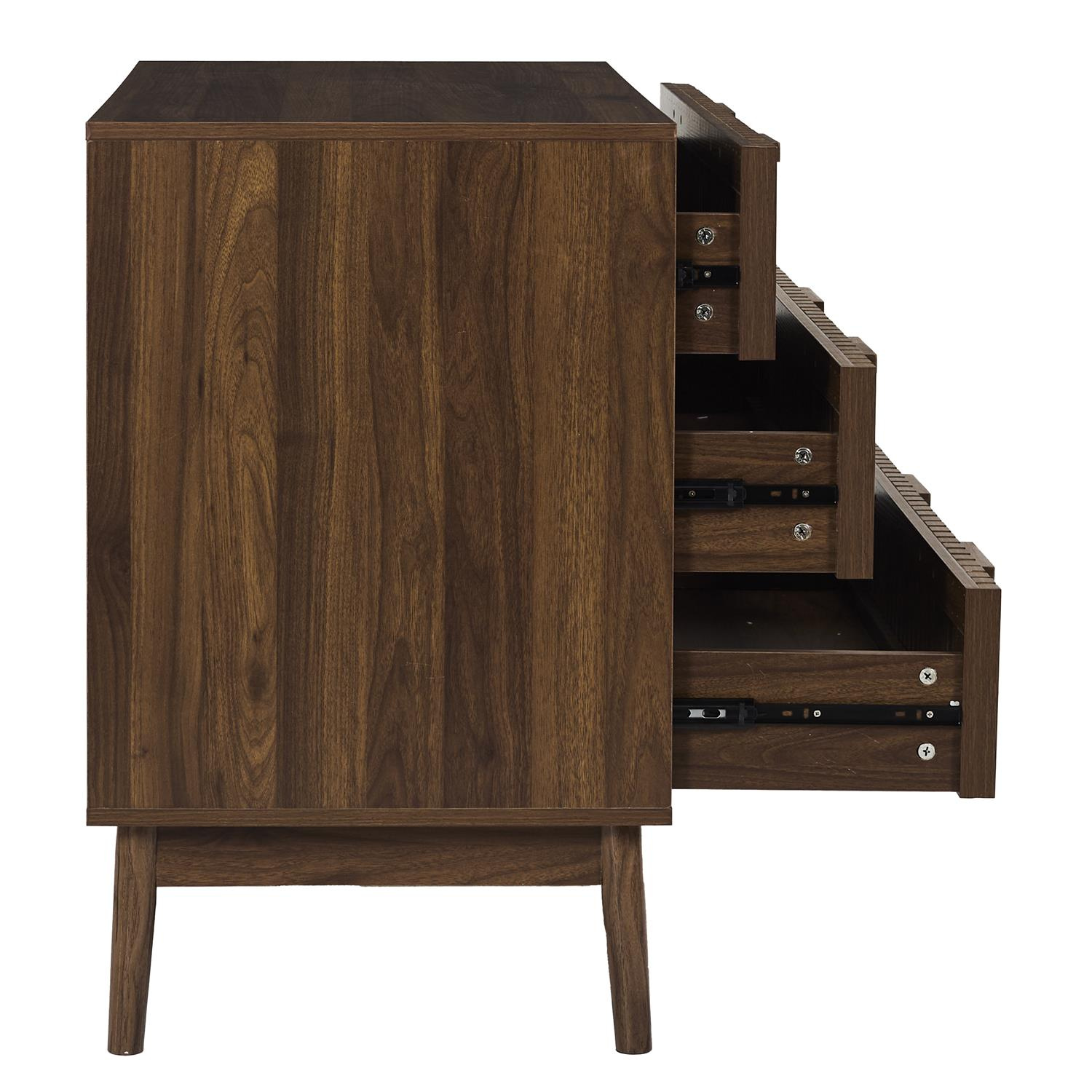 Komoda Maroon 3 szuflady orzech - obrazek 7